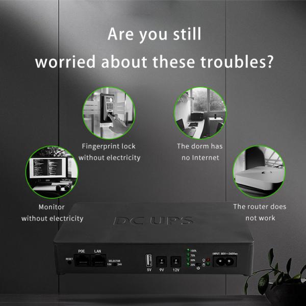Защита от короткого замыкания Smart Mini UPS для Wi-Fi Router 9v 12v Smart Mini DC Ups