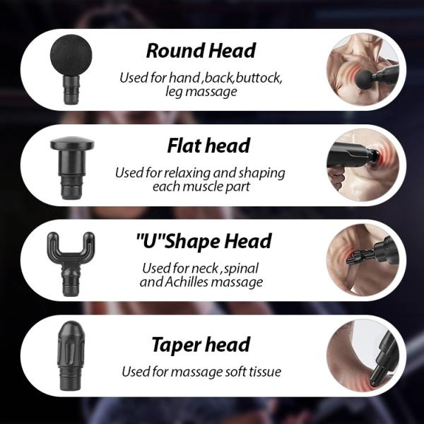 Custom Logo Gun Massager Timing Control and 6H Working Time for Relaxing Deep Muscles