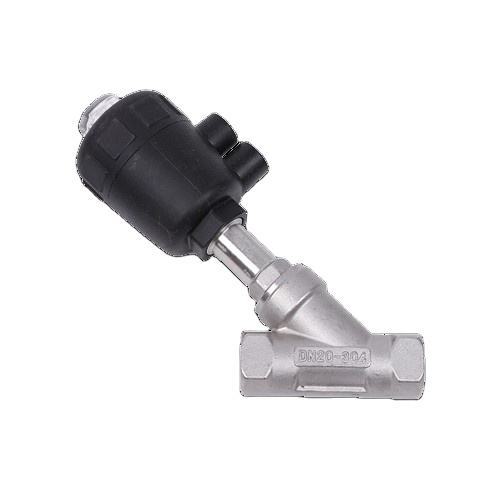 Y Type Pneumatic Angle Seat Valve Thread Stainless Steel Pneumatic Globe Valve for Steam Water Treatment Pipeline