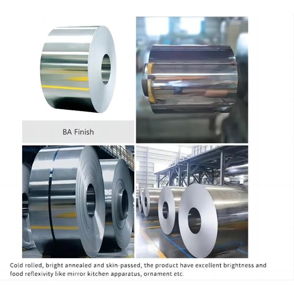 Котушка из нержавеющей стали Ba 2B No.1 No.3 No.4 8K Hl 201 304 316 Катушка из нержавеющей стали класса 304