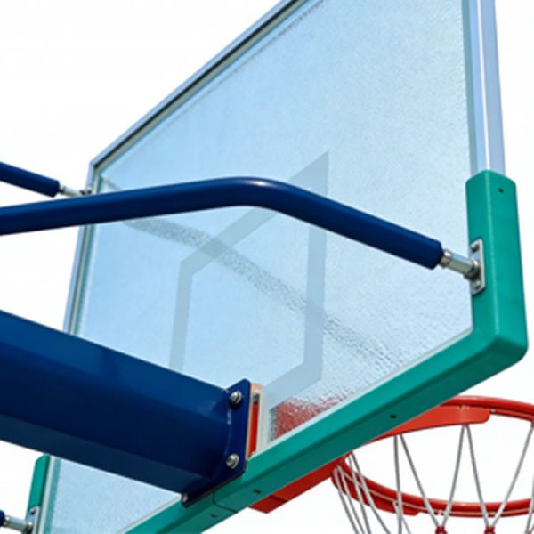 High Stability Inground Basketball Hoop Fixed Regulation Height Waterproof Sprayed Steel Basketball Equipment