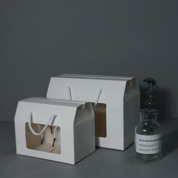 Perfumes Flowers Folded Paper Gift Box  White Cardboard Storage Boxes With Lids