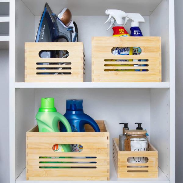 12x6x4 дюймов натуральный бамбук деревянная коробка для хранения деревянный ящик для хранения декоративные