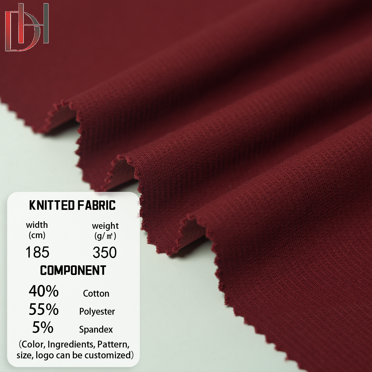 Custom Dyeable Vertical Striped Cotton Blend Knit Fabric for Fall Winter Knit Cardigans & Trousers