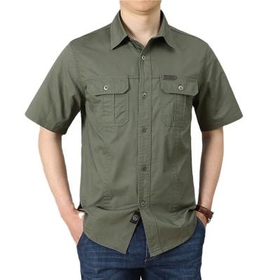 Recreação ao ar livre Camisa de vestido de manga curta para homens Resistente a rugas e confortável