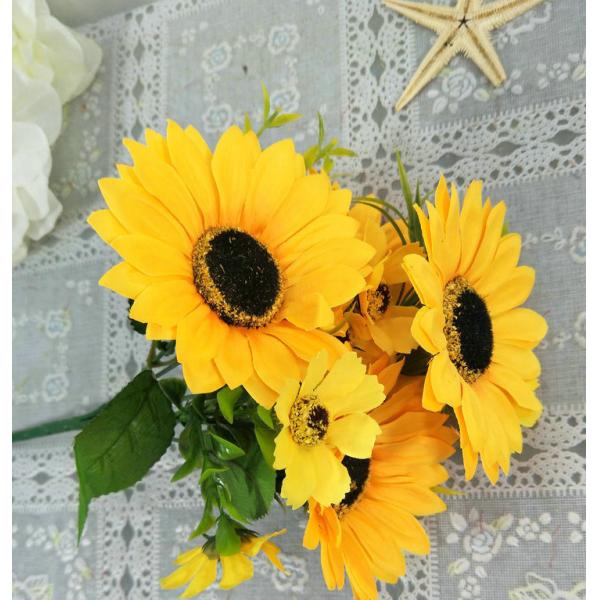 Girasol de plástico decorativo Girasol de decoración artificial