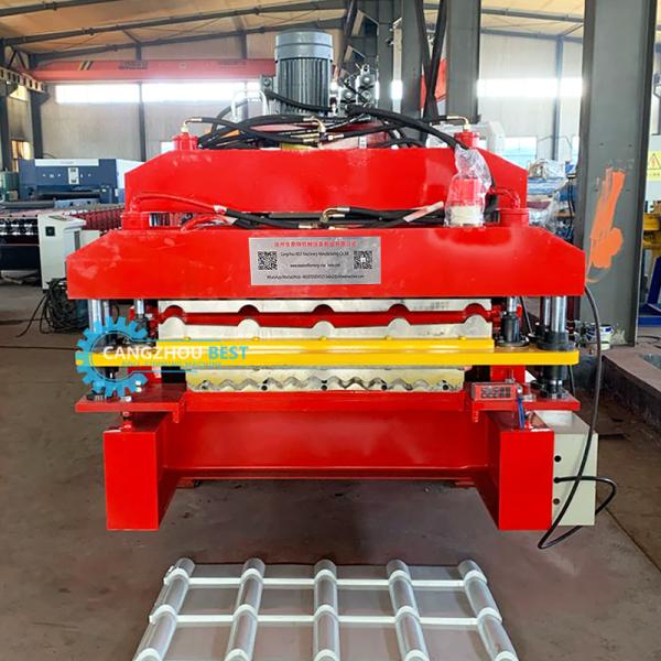 Euro Tile Roofing Sheet Roll Forming Machine 0.4-0.6mm Steel