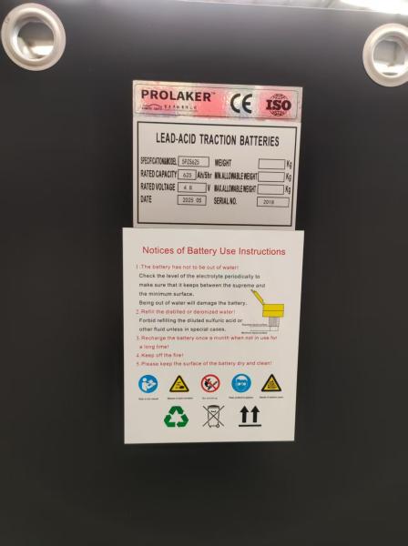 Batterie de traction de chariot élévateur à haute performance rechargeable au plomb-acide 48v 5PZS625