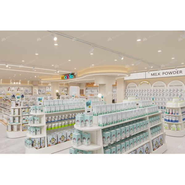 BBC013 Présentoir de magasin de marque - Cabinet de magasin peu encombrant - Présentoir de magasin pour bébé - Design de magasin