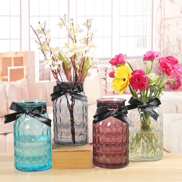 Wholesale Wedding Vase Colorful Glass Flower Vase for Home Decoration