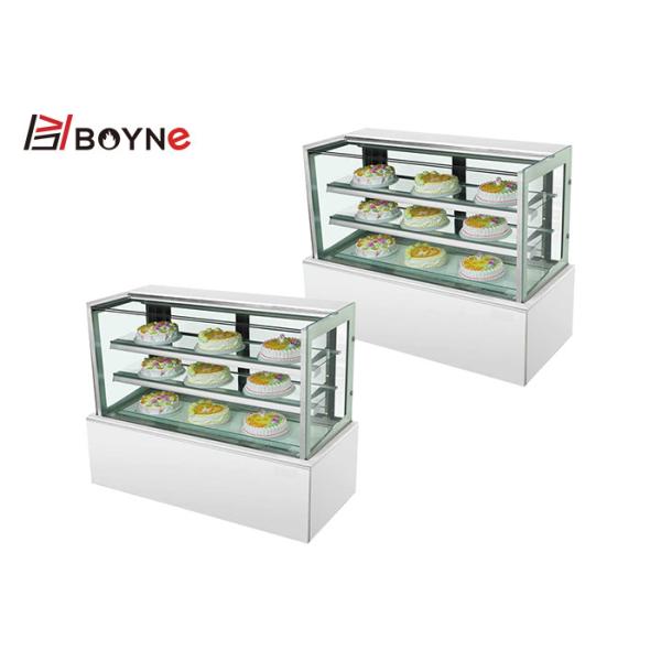 Three Layer Marble Base Cake Showcase Chiller For Restaurant
