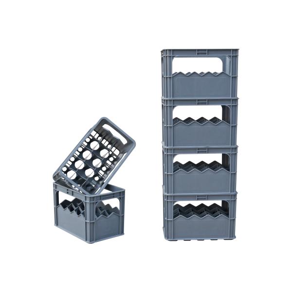 Plastic Beer Bottle Crate 15 Bottles Wholesale Stackable Turnover Storage Plastic Beer Crates 12/15/20/24/40 Bottles Green/Black/Blue/Red Mesh Style