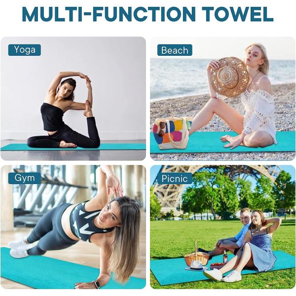 Square Anti Slip Custom Logo Microfiber Yoga Mat Towel Eco Friendly