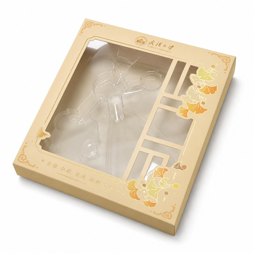 Transparent PET Window Custom Window Boxes Display Gift Insert Tray Structure