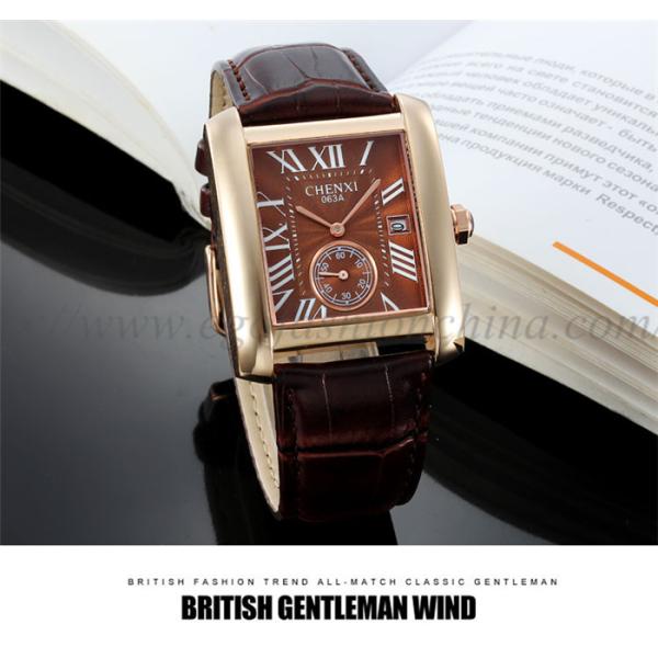 063A Fashion European Hotsale Watches Women Luxury Watch Rose Gold Square Quartz Watch New