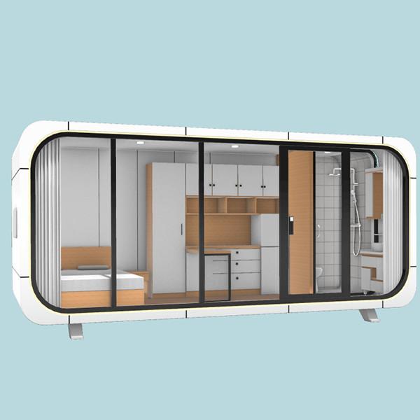 Wooden Apple Cabin 5800 X 2150 X 2500mm Aluminum Alloy 4 People