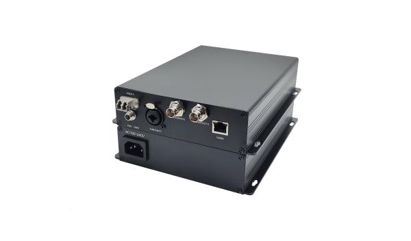 12G SDI Over Single Mode Fiber Transmitter and Receiver Extender Kits With XLR Audio and Ethernet