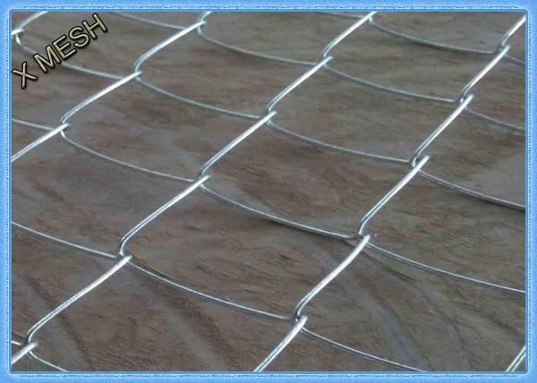 Heavy Duty Galvanized Chain Link Fence Fabric , Twisted Edge Wire Fence Panels 50 X 50mm