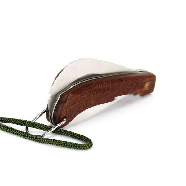 Professional Steel Harvesting Sickle Garden Tool Oxide Coated Wooden Handle Mini