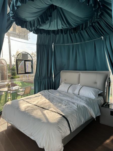 Outdoor Inflatable Steel and PC Material Bubble Lodge for Camping Hotel Villa or Star Dome Room-Green House