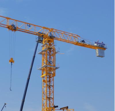 Guindaste de torre plana de 60 m usado na construção de edifícios