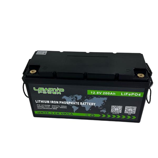 Батареи цикла батареи 12V 200Ah LiFePO4 перезаряжаемые иона лития IP66 морские глубокие с умным приложением