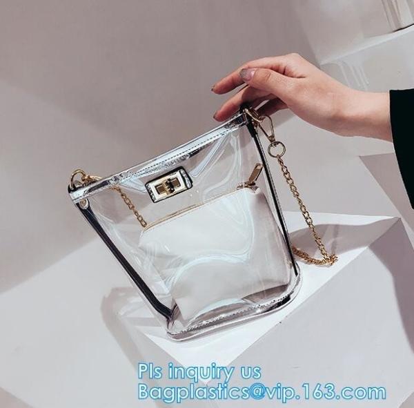 waterproof promotional clear tote pvc handle shopping bag, PVC mat waterproof reusable tote shopping bags, summer soft p
