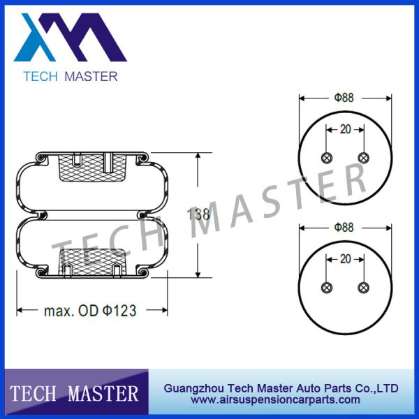 Mola de ar complicada dobro para o fole W01-358-6883/Contitech FD200-19 510 da mola de ar do reboque
