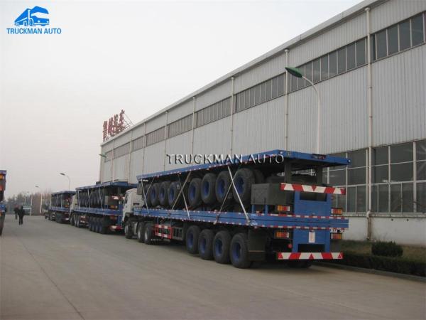 Q345 50 Tons 4 Axle 40FT Container Flatbed Semi Trailer