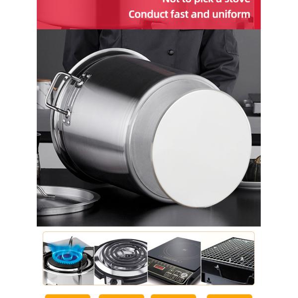 Hot Fashion Silver Heavy Duty Cooking Pot Cookware Pots Soup Pot Stainless Steel Cooking Stock Bucket With Stainless Steel Lid