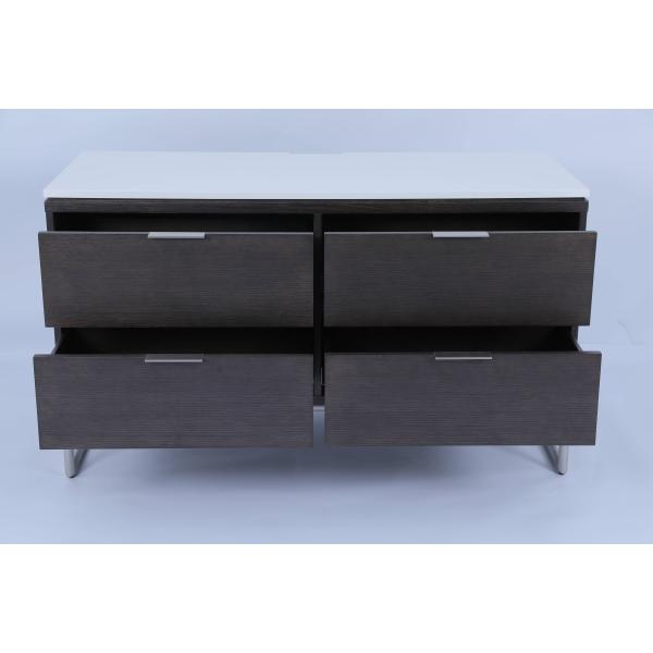 TV Stand Sideboard Dresser Cabinet With 4 Drawers For Hotel Home Apartment