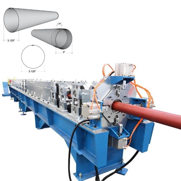 75mm 90mm PPGI Aluminum Round Downspout Tube Roll Forming Machine