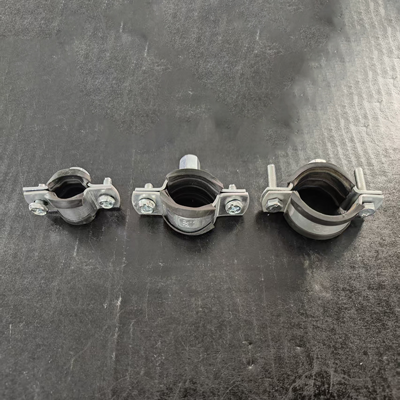 Heavy Duty Uni Strut Pipe Clamps Split type Rubber Lined Pipe Hanger For Strut Channel Support