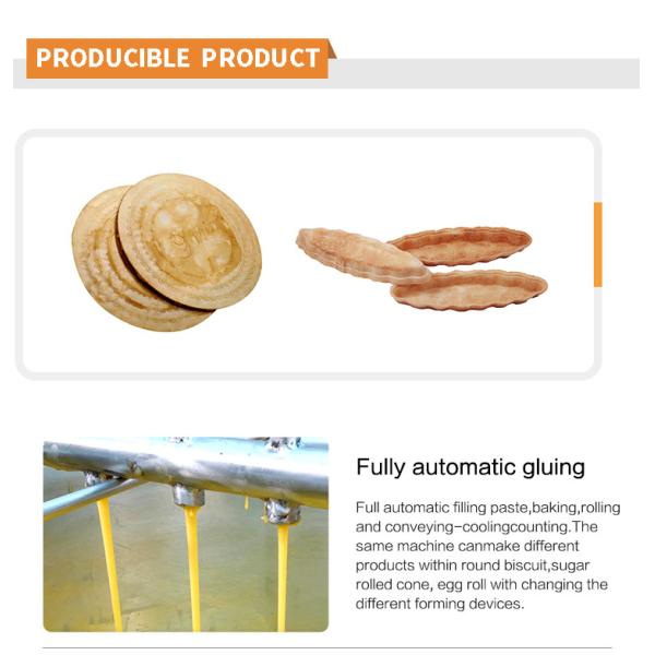 Linha de produção automática de biscoito wafer Material de aço inoxidável