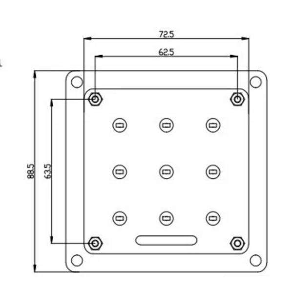 Digital 9 Key Keyboard For Information Kiosk Good Dirt Proof Performance