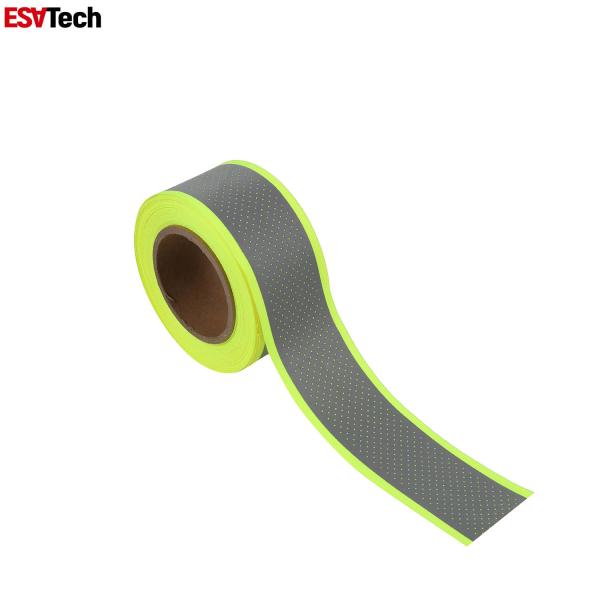 Faixa refletora verde para roupas bolsas vestuário desportivo roupa exterior