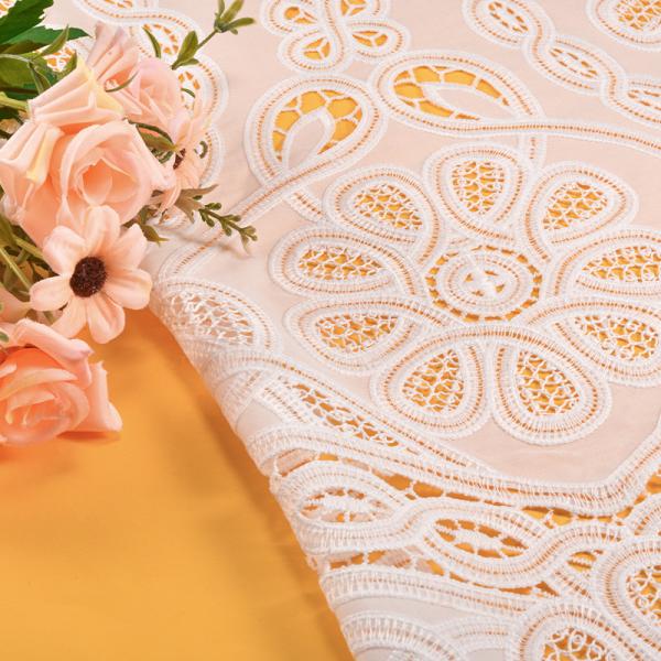 135cm Ribbon Lace Trim Milk Shreds White Embroidery Bridal Wedding Roll Guipure Lace Trimming