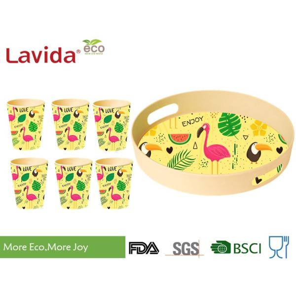 OEM ODM Decal Printing Bamboo Fibre Eco Cup Coffee Mug Shatter Proof Easy Cleaning