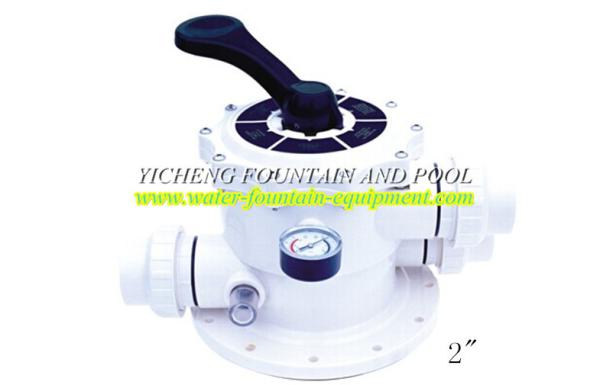 6 Position 1.5 Inch / 2.0 Inch Swimming Pool Sand Filters Top Mount Multiport Valves