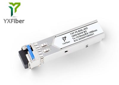 Transceptor ótico de SFP do ddm do wdm de SMF 155Mbps 60km 1310nm BIDI LC