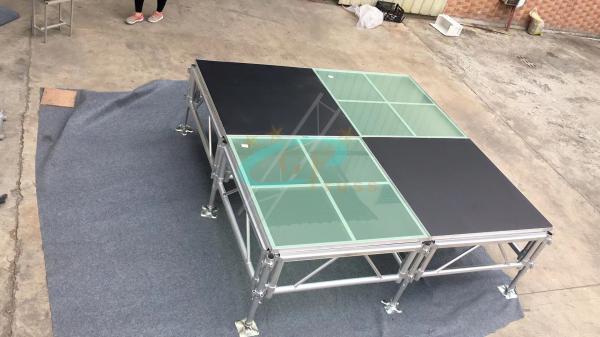 Assemble Mobile Wedding Swimming Pool Stage Glass Acrylic Stage Aluminum Frame