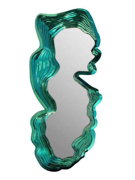 Electroplated Jade Mirror High-End Sales Department Negotiation Area Background