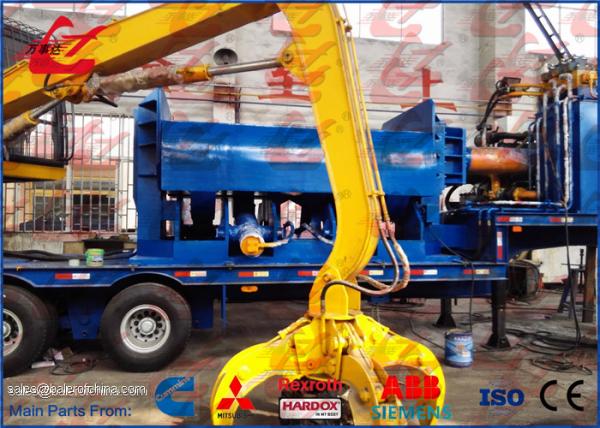 Portable Scrap Baler Logger Metal Baling Machine With Feeding Grab Automatic Control Customize Accepted