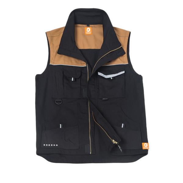 Gilet de la sécurité des hommes d'intérieur avec des compartiments de téléphone