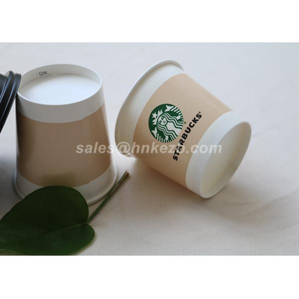 4oz Ice Cream Paper Cups With Lids Custom Logo Printed For Yogurt / Drinking
