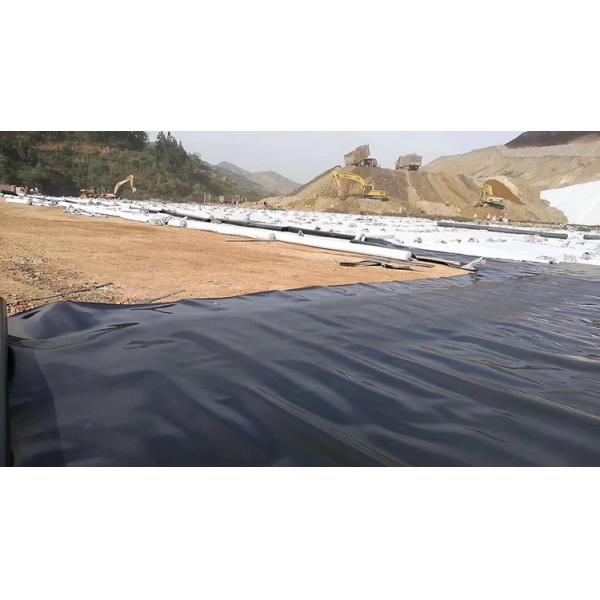 ASTM Waterproof Impermeable HDPE Geomembrane Sheet Anti UV Liners For Sea Slope