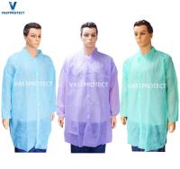 Disposable SMS Lab Coats With Waterproof Benefit And Professional Cotton Knitted Cuff