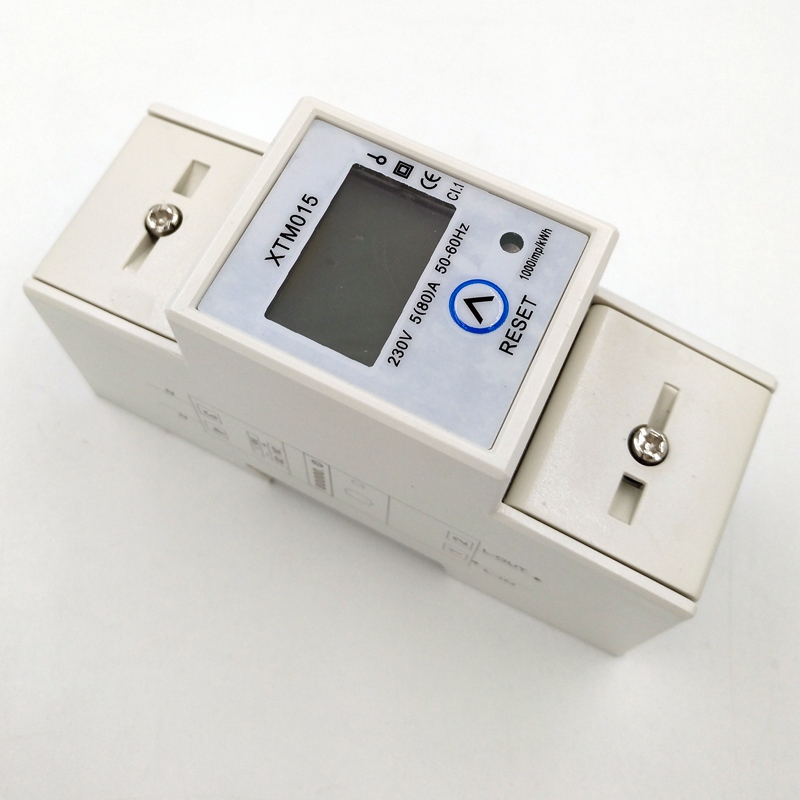 XTM015SA Series Single Phase DIN Rail Smart KWH Digital Energy Meter 5(80)A 230V 2 Wire RS485 Communication 1.0 Accuracy Class 2