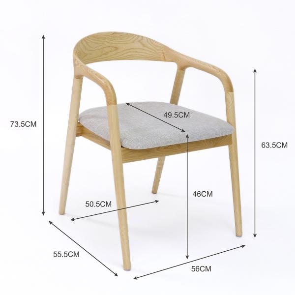 Home Furniture General Solid Wood Dining Chair with Customization in Walnut/Natural/Black at Reasonable