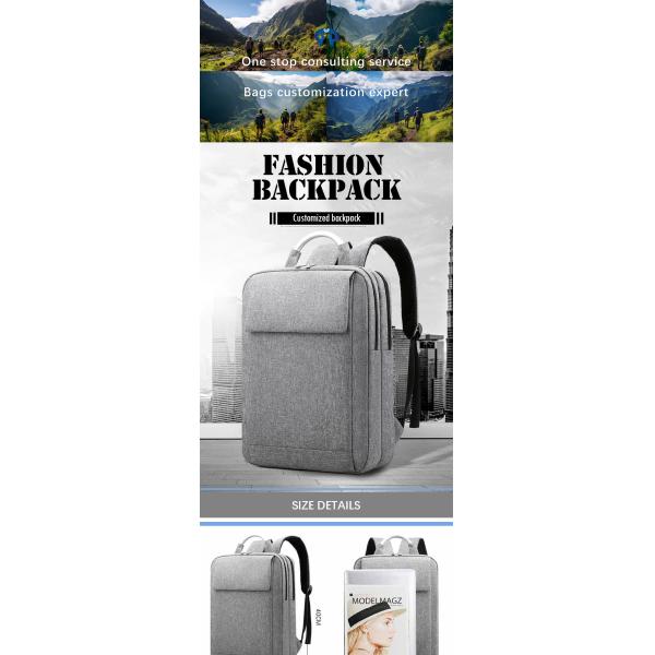 Custom Logo Business Travel Backpack Waterproof With Aluminum Alloy Handle